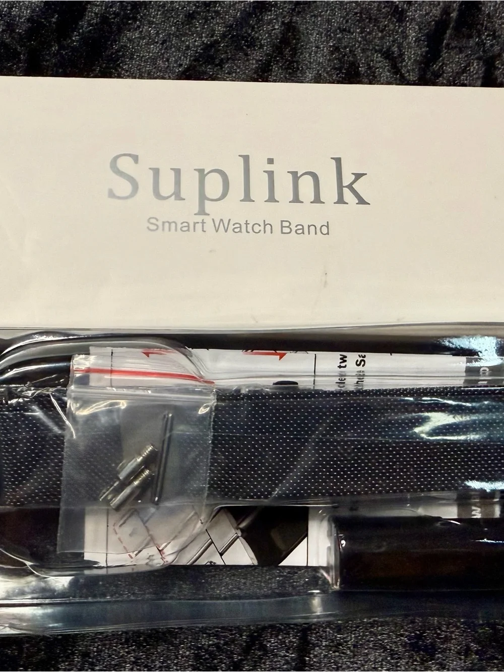 Suplink smart watch band 2 pack in black
